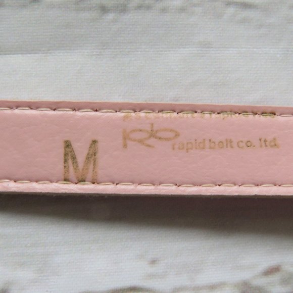 Vintage 1980s Pink Patent Leather Cowboy Belt - Picture 8 of 8